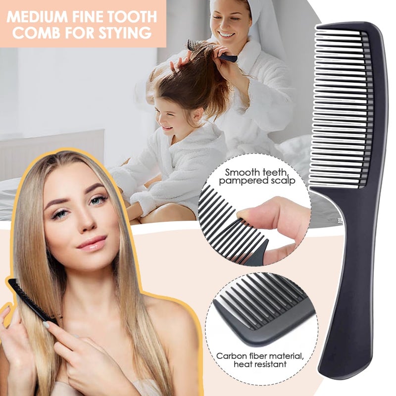 VITMOORY Hair Combs Set, Large Wide Tooth Comb, Rat Tail, Fine Tooth Comb For Women Men Fine Thick Curlys Wet Hair Styling Detangling Parting Cutting (5PCS) - Image 3